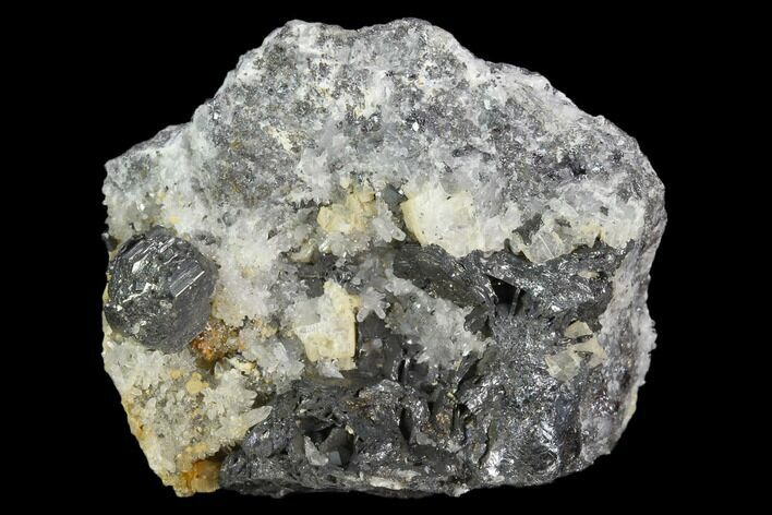 Metallic Pyrargyrite Crystals with Quartz - Mexico #127024
